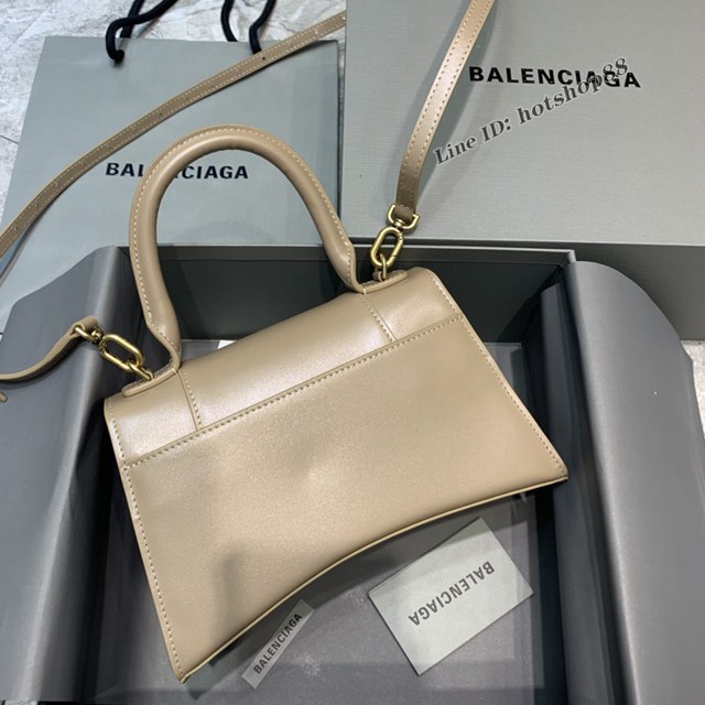 Balenciaga專櫃新款小號手提肩背女包原單沙漏包 巴黎世家亮茶裸色沙漏包 fyj1415